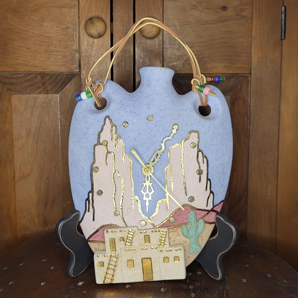 Southwestern Pottery Wall Clock